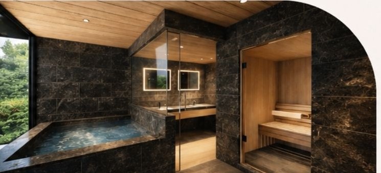 Private onsen hot-spring bath